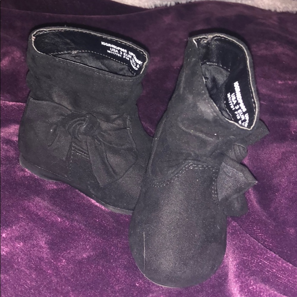 Black baby dress boots